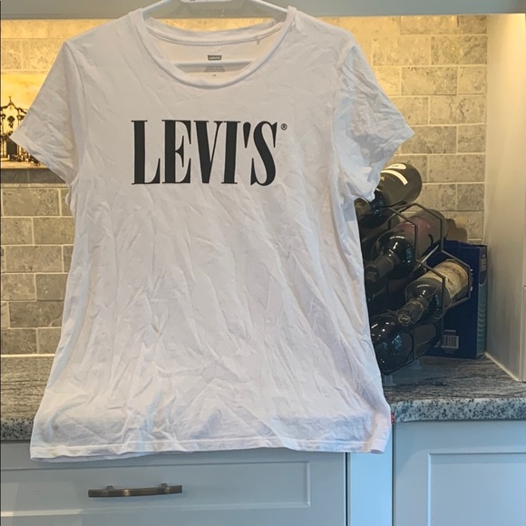 Levi's Tops - Levi's Classic Cotton White Tee with Black Logo